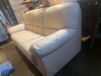 White leather Sofa
