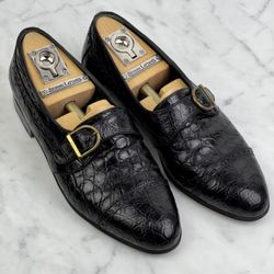 Vintage 90’s Alligator Leather Gucci Monkstrap shoes