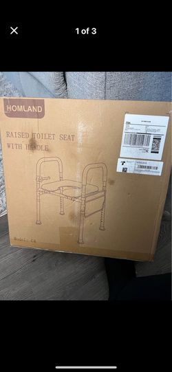 Raised Toilet Seat With Handle (NEW Still In Box)