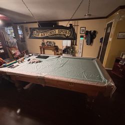 Pool Table With Spurs Light