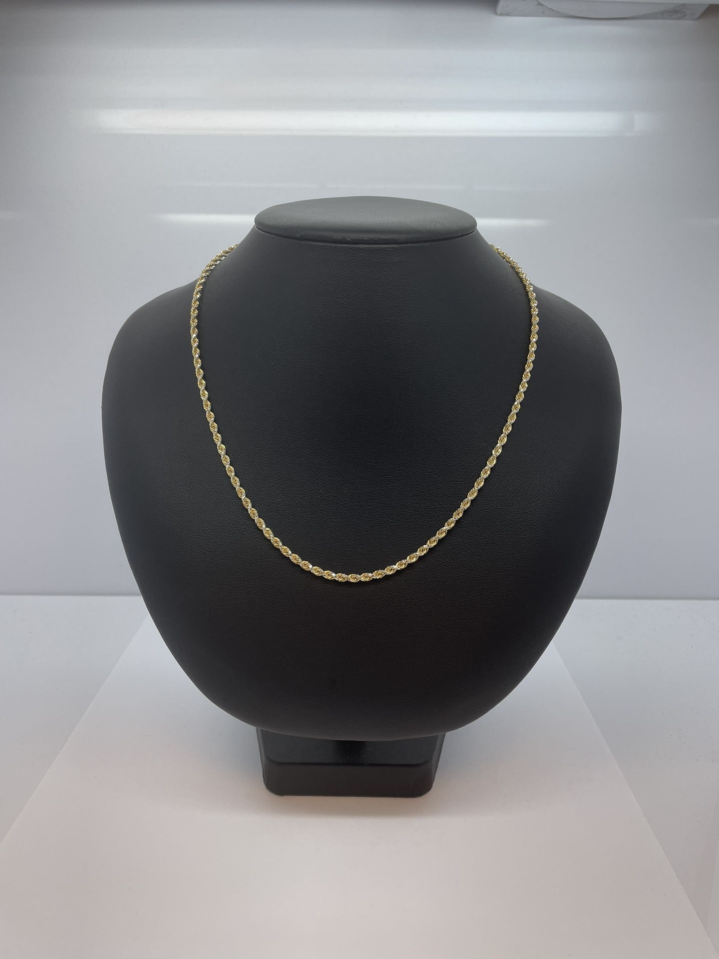 14k two tone gold rope chain. New.