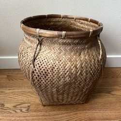 Large Vintage Boho Planter Basket