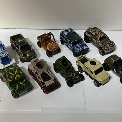Hot wheels And Matchbox Diecast Army Cars Tanks Jeeps  Snowmobile 