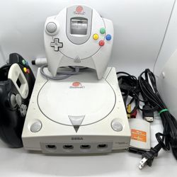 SEGA Dreamcast White Console Bundle Lot - Tested & Working