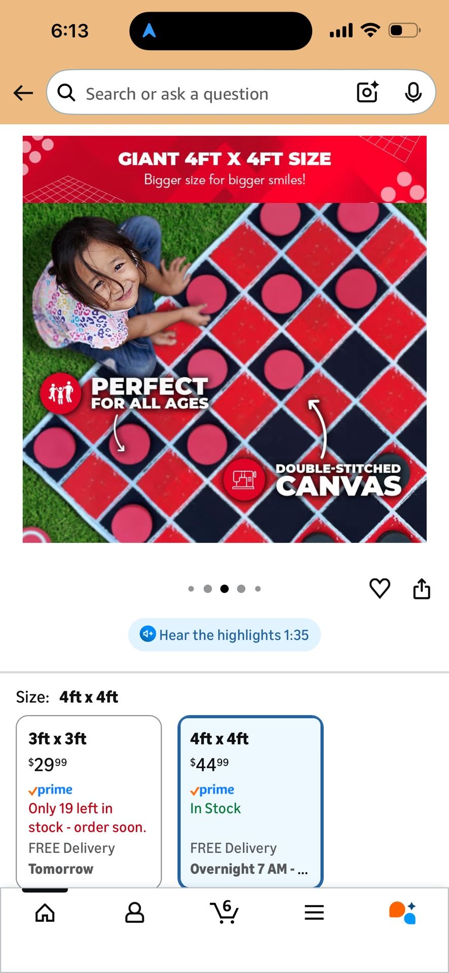 Giant Checkers Game – 4ft x 4ft