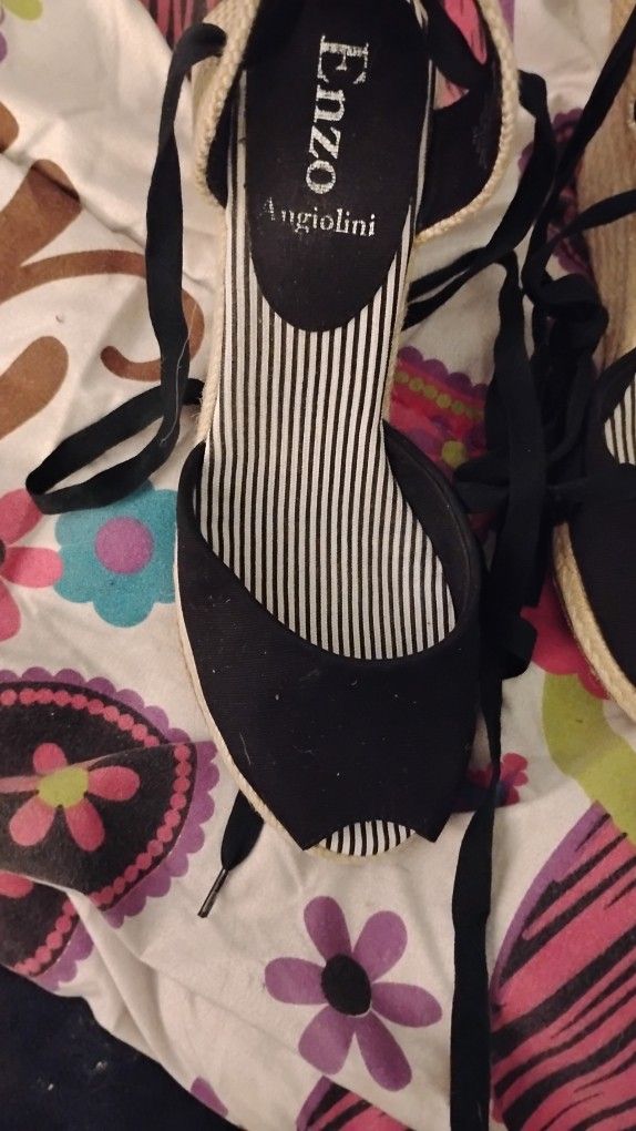 Enzzo Angiolini Wedge Heels With Laces