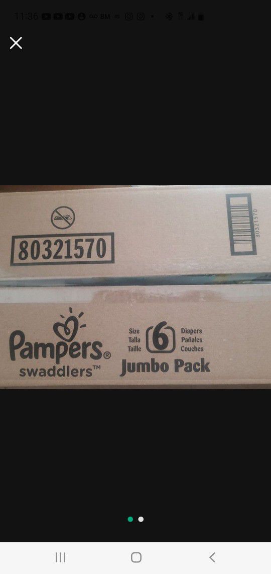 Size 6 Swaddlers Pampers 