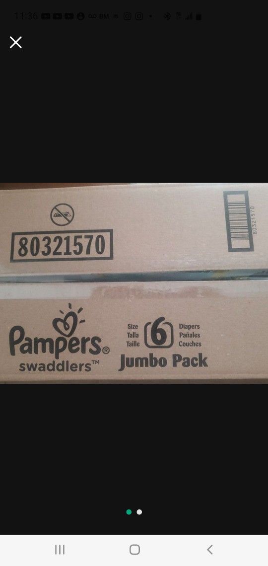 Size 6 Swaddlers Pampers