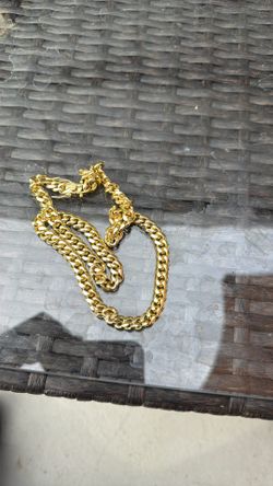 Gold 14kt 22 inch 14mm Cuban
