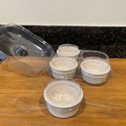 Set Of 4 CERMER Off White Ramekins Baking