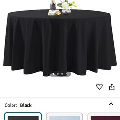 Round Black Table Cloths 
