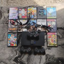 PlayStation 2 W/Games Model Scph-50001