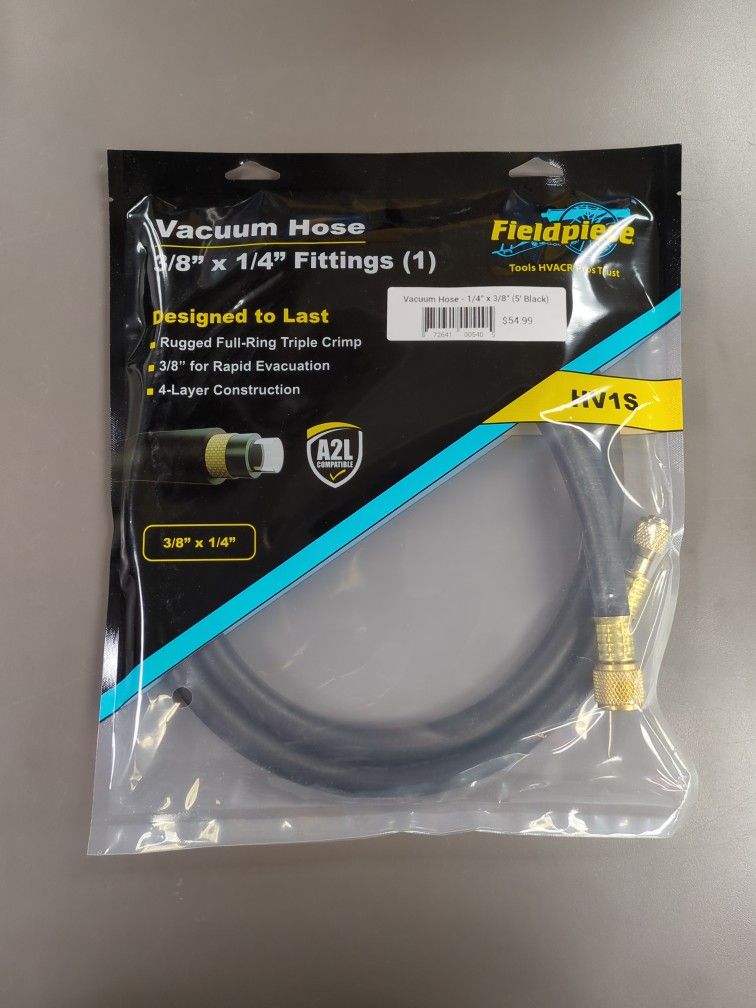 Vacuum Hose - 1/4" x 3/8" (5' Black)