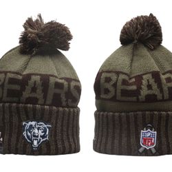 Chicago Bears Beanies,salute To Service,snow Hat,skull Cap ,knit Cap,Cubs,White Sox,Bears,Blackhawks,Bulls,Sports,hat,carnhartt