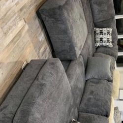 Ballinasloe Smoke RAF Sectional /couch /Living room set