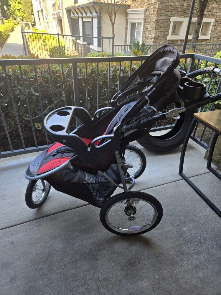 Jogger Stroller Air Tires Adjustable Seat 
