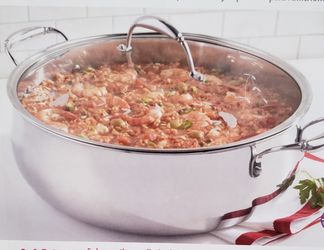 Princess House Stainless Steel Try-Ply14 Qt. Sear$ Simmer Pan.