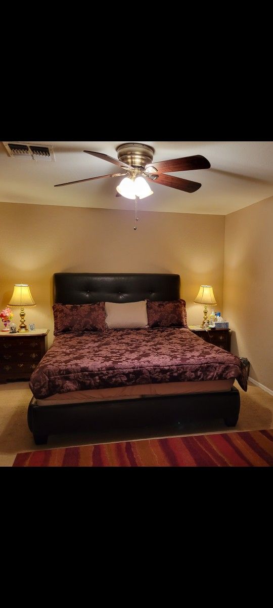 CA King Size Bed Frame And Matresses