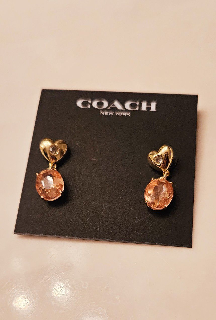 Coach Heart Earrings 