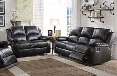 Reclining sofa and love seat