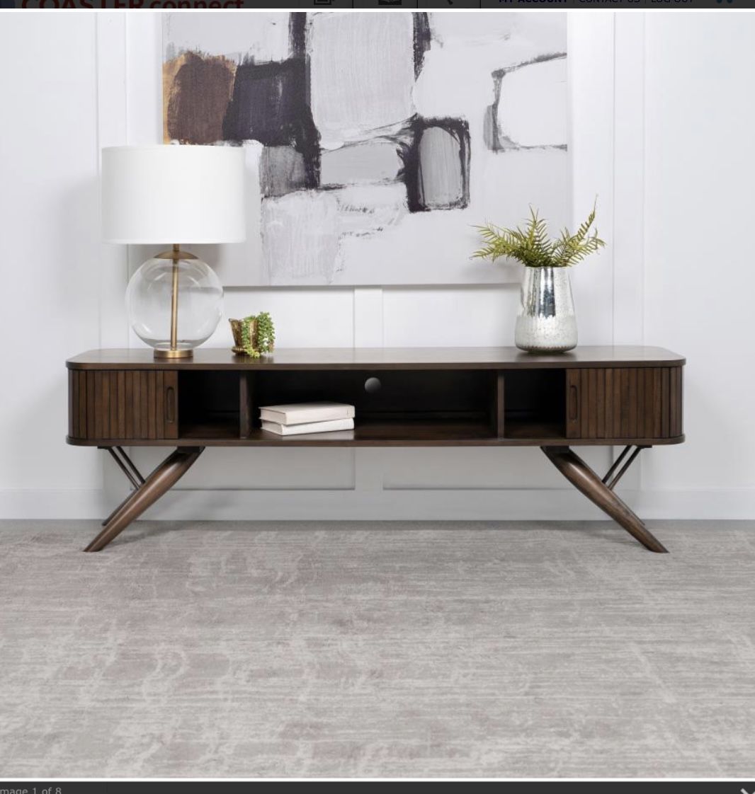 TV Console/ 71” TV Console/ Wood TV Console/ Mid-century Modern TV Console
