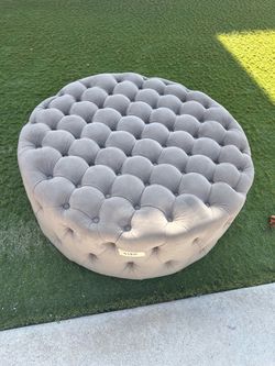 Large Round Tufted Ottoman