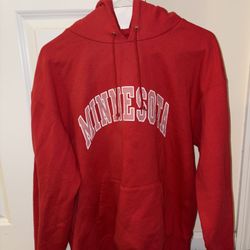 Red Minnesota Hooded Sweatshirt 
