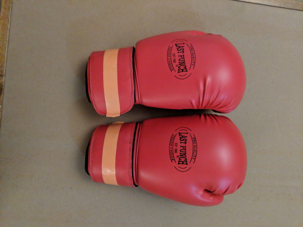 LAST PUNCH Boxing Gloves Red And Black