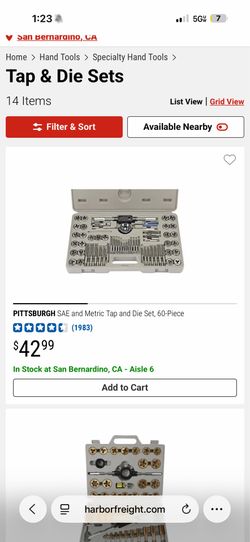 Tap and die tool set