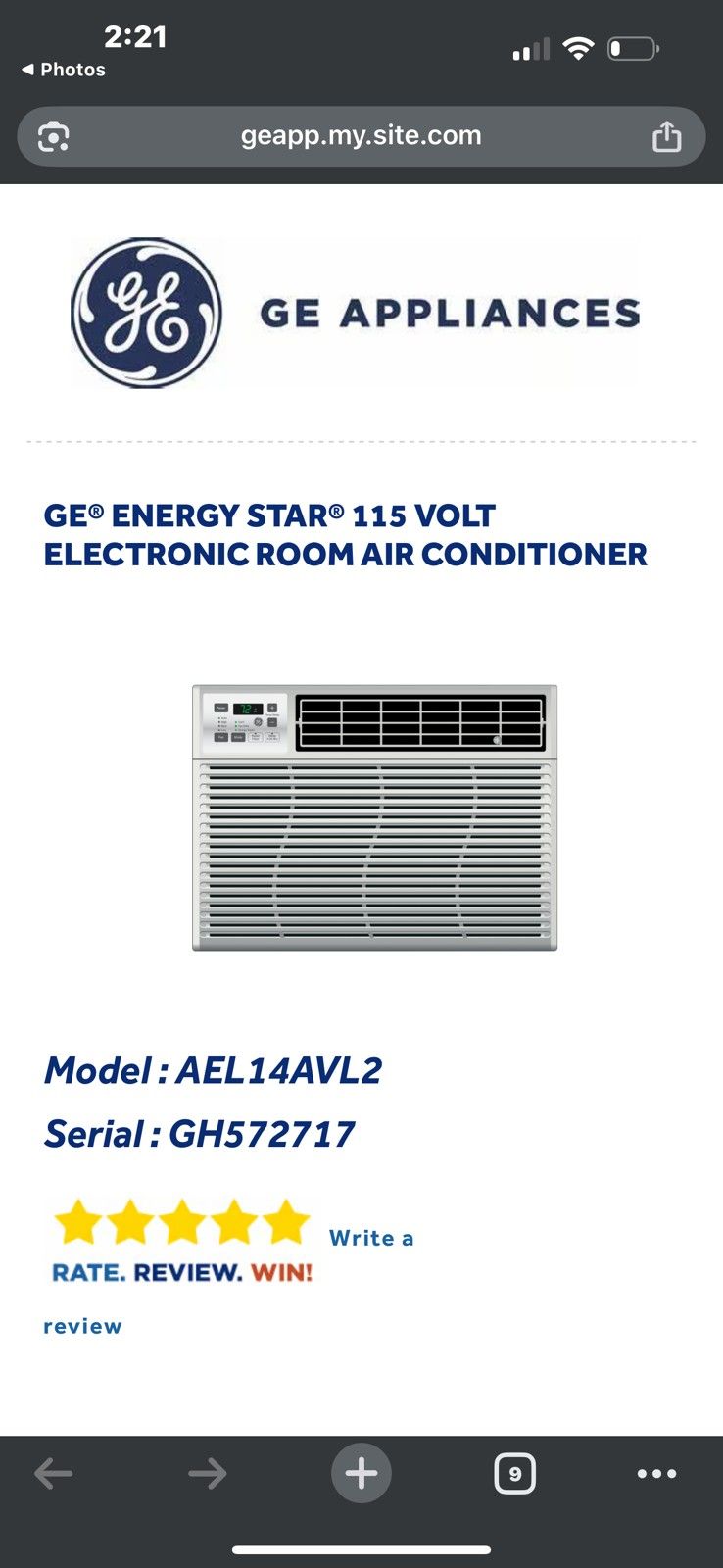 Window Air Conditioner 