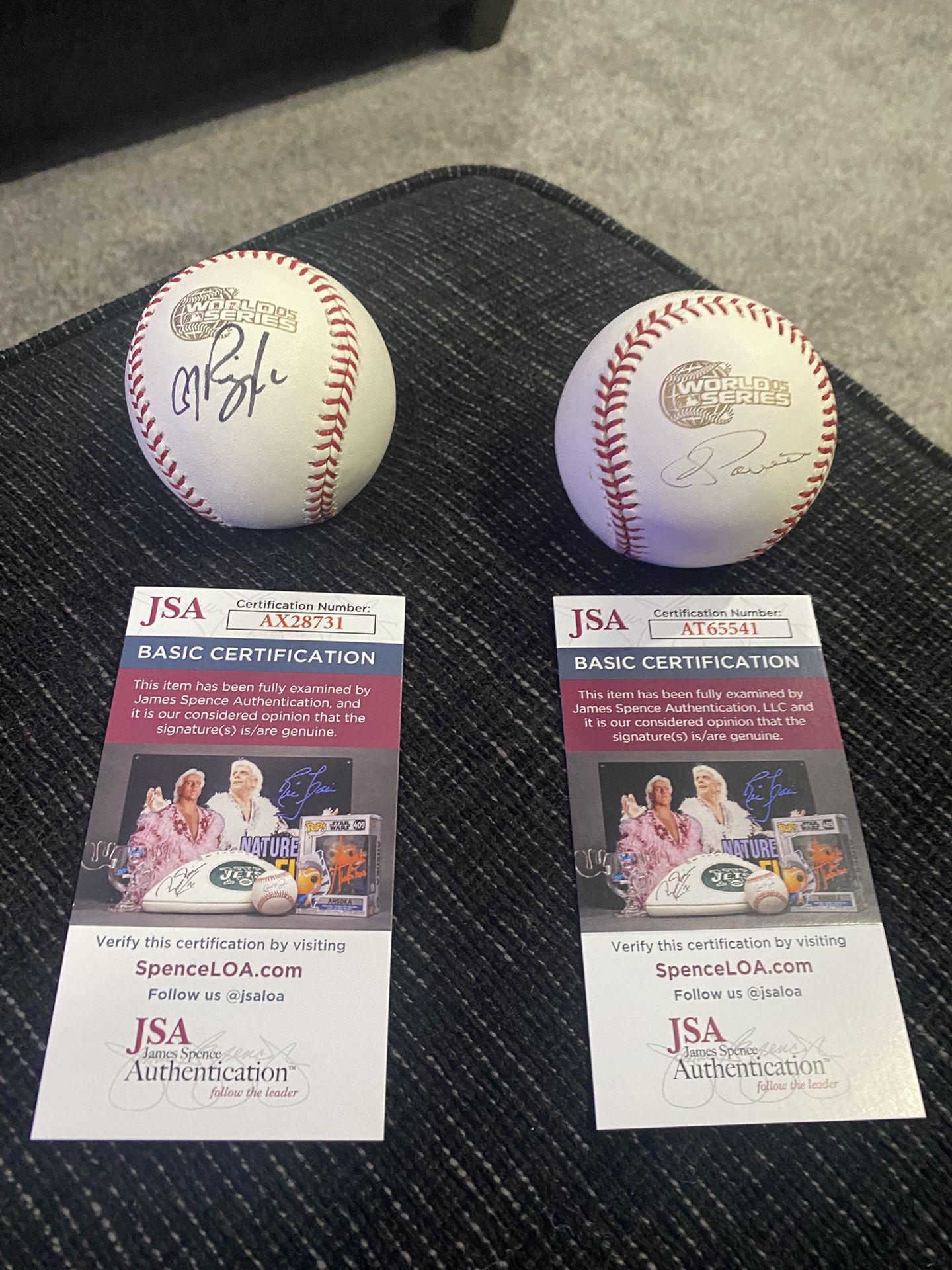 AJ Pierzynski/ Cliff Politte White Sox Signed 2005 World Series Baseballs