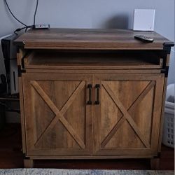 Desk For Computer Like New And Storage Console 
