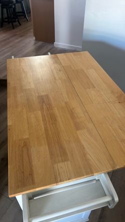 Denby Halo: Kitchen Island with Butcher Block Top