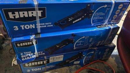 Hart 3 Ton Super Duty Garage Jack and 2 Ton Garage Jack