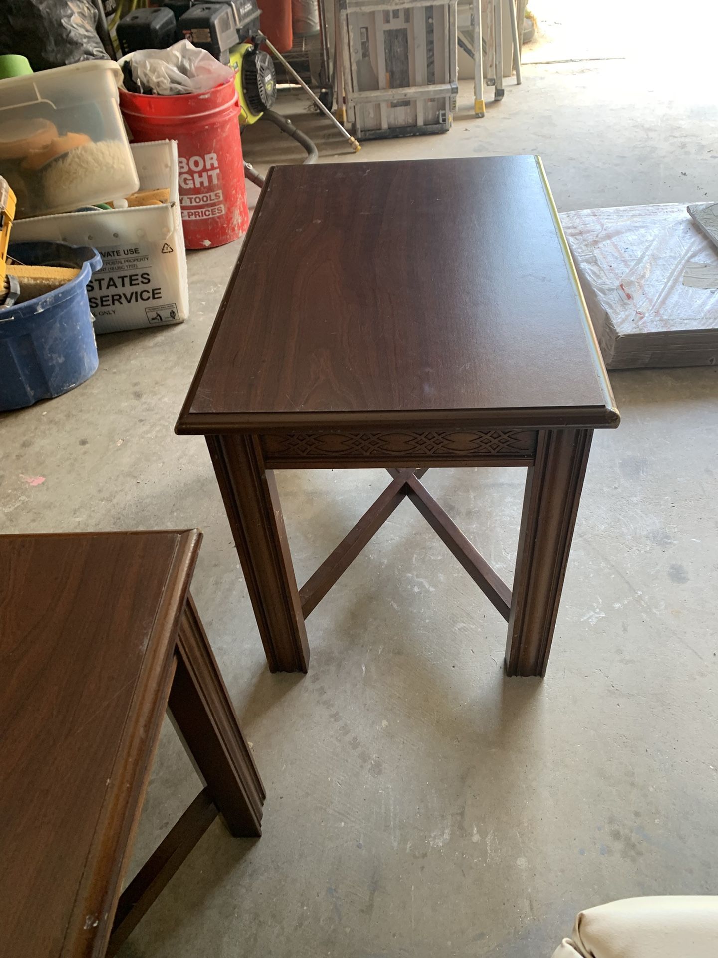 Two Mini Wood Tables