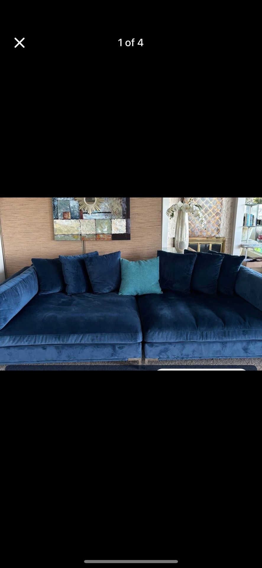 Blue deep couches /used like.