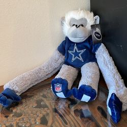 Vintage Dallas Cowboy Plushie Monkey NFL Valentines Day Gift