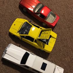 Toy Cars Limousine, Chevrolet Corvette, and Lamborghini