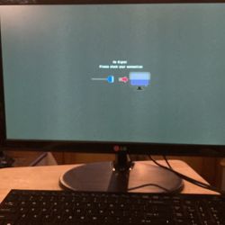 Monitor and wireless keyboard, LG