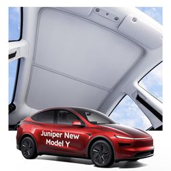 Wigoo 2026 Tesla New Model Y Juniper Accessories Sunshade Roof [Never Sag, Nano Ice-Crystal Coatings] 3-Gen Heat Insulation Glass Roof Sun Shade, Acce