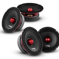 4 DS18 PRO-X6.4BM 6.5″ Midrange Speaker 2,400W Max 4Ohm Car Speakers (Set of 4)