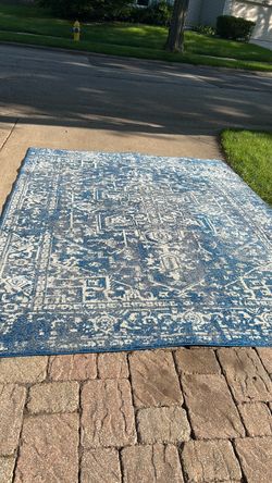 Blue and Gray Rug