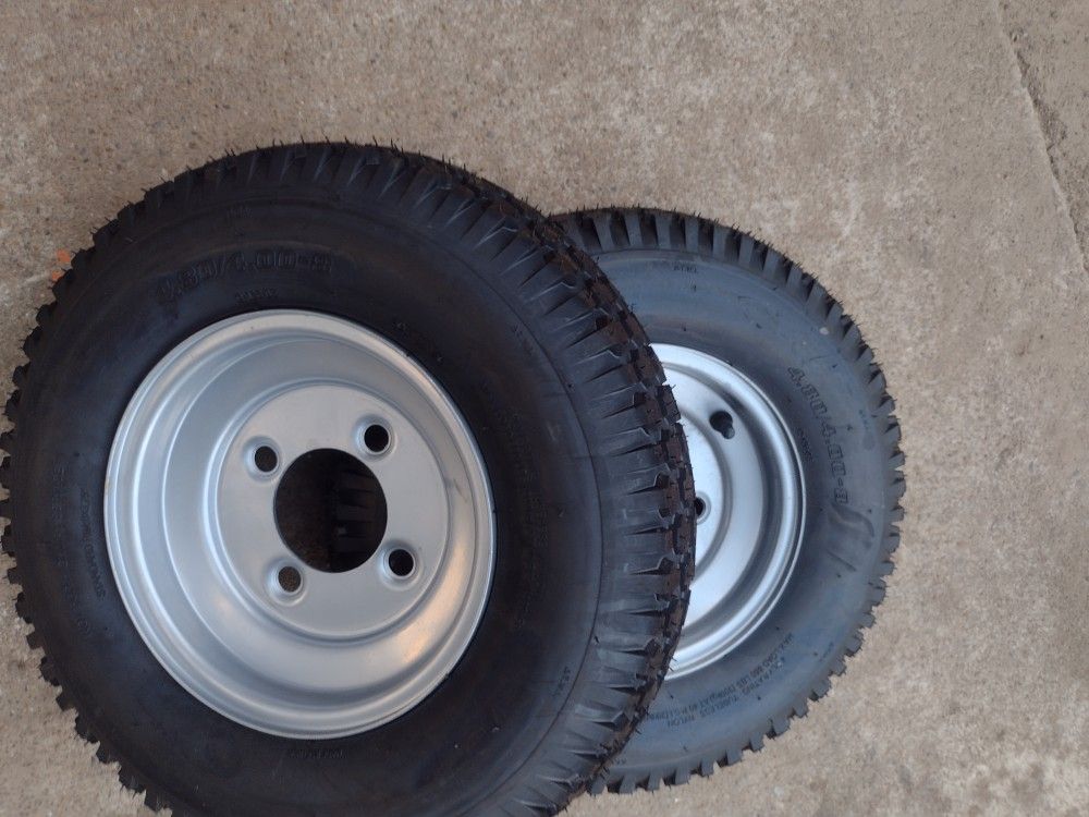 2 New Trailer Rims And Tires 4.80 x 4 x 8