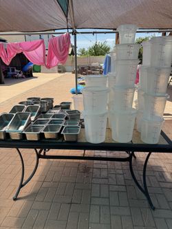 Restaurant plastic and nsf aluminum containers bundle or each