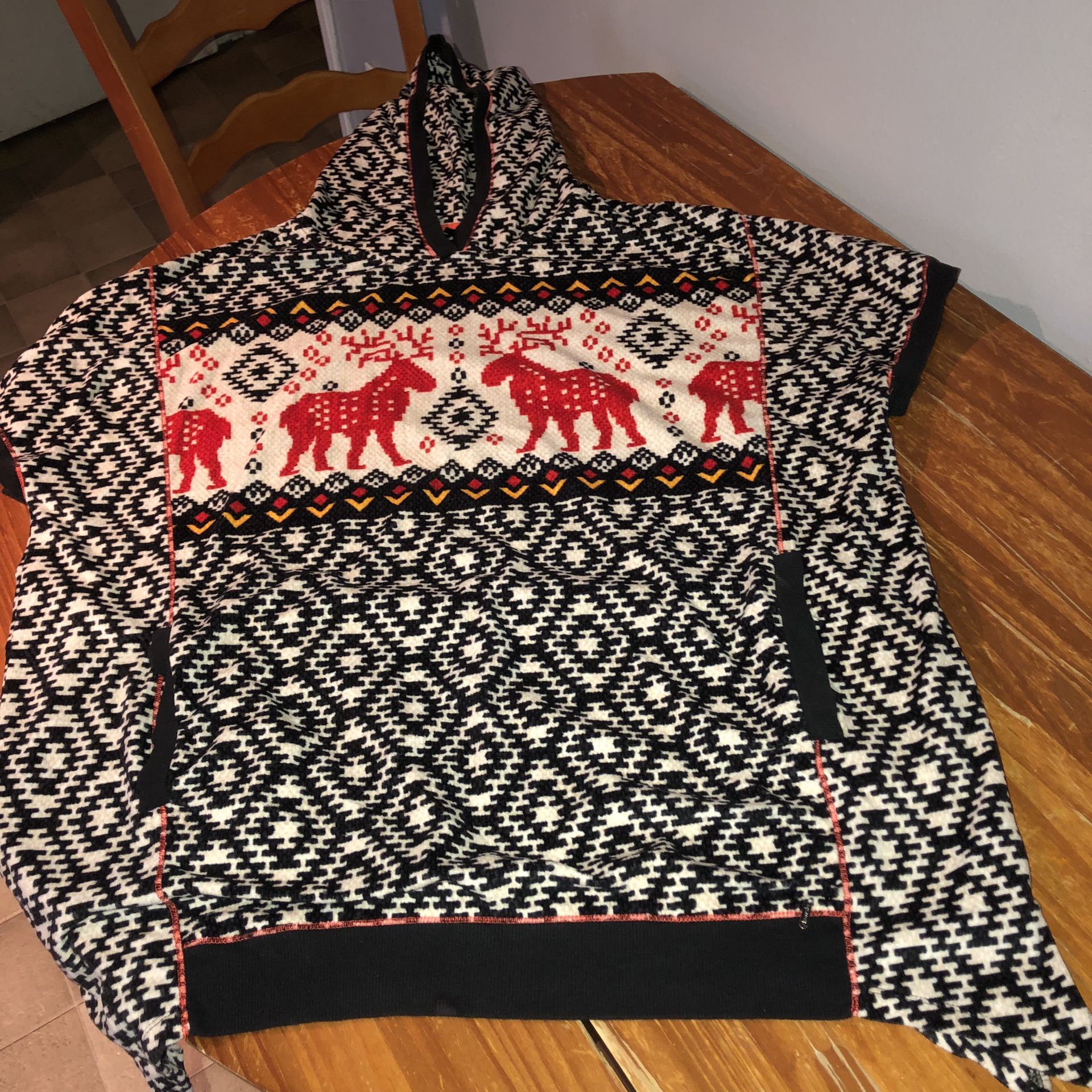 Kenzie Oversized Super Soft Reindeer Hoodie With Pockets