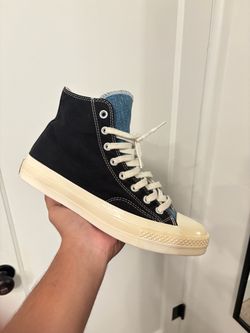 Tri-panel denim converse