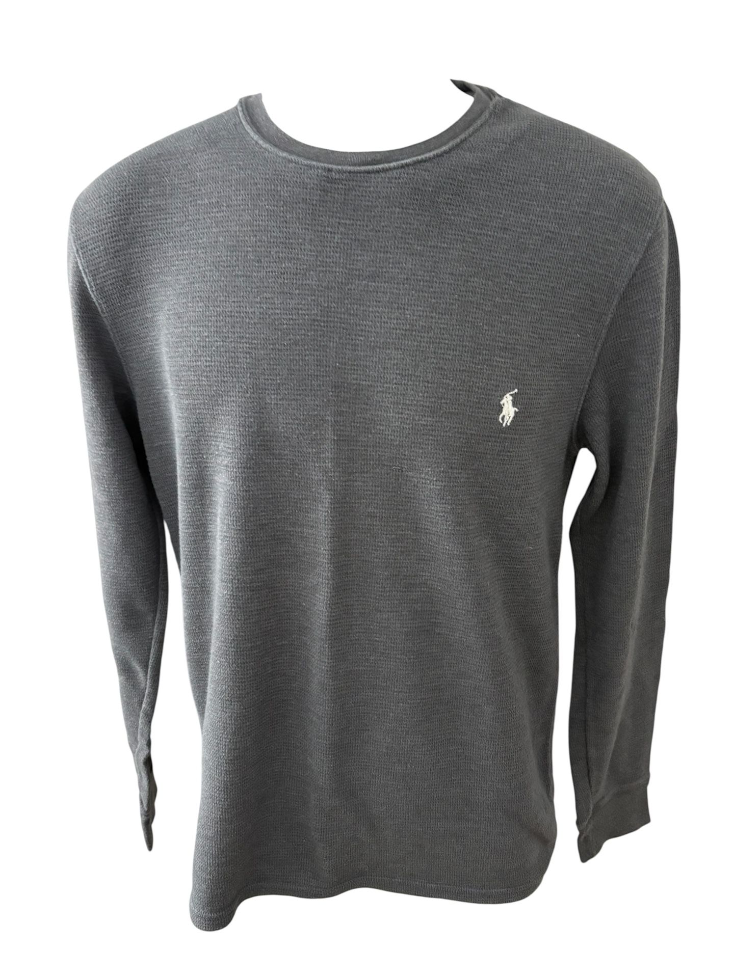 POLO RALPH LAUREN Gray Waffle Knit Shirt Men’s Size Medium