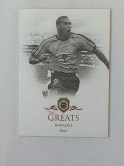 2023 Futera Unique The Greats Ronaldo Brazil Orange /62 SSP Soccer Card