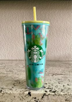 Starbucks Arizona Cactus Acrylic Double-Wall Cold Cup Tumbler 24 Oz Venti Plastic