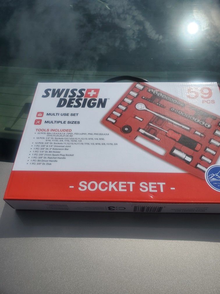 Brand New Still In Box 📦 59 Piece Tool Socket Set Made By Swiss Design